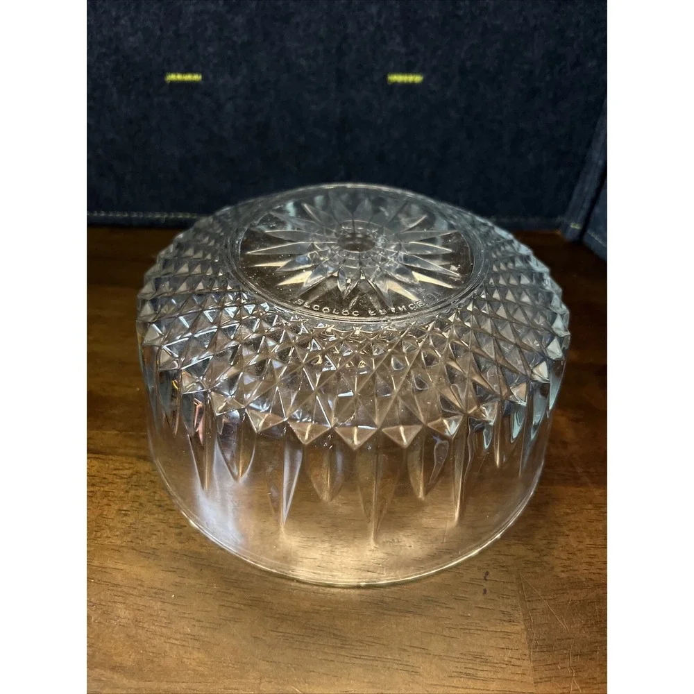 ARCOROC FRANCE GLASS‎ BOWL STAR DIAMOND CUT GLASS BOWL